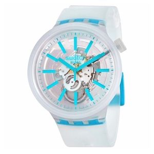 Clear and blue brand new Swatch